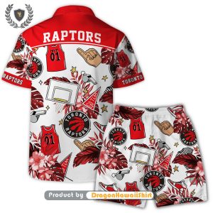 Toronto Raptors National Basketball Association DragonHawaii Hawaiian Set Floral V2 NBA Pattern