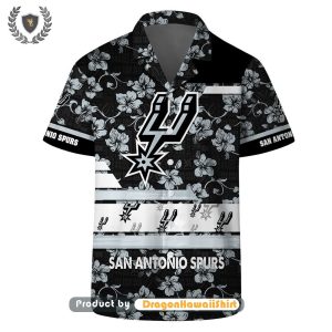 San Antonio Spurs Team Logo Pattern Vintage Aloha DragonHawaii Hawaiian Set